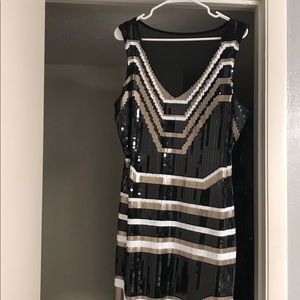 Express Black Sequined Dress